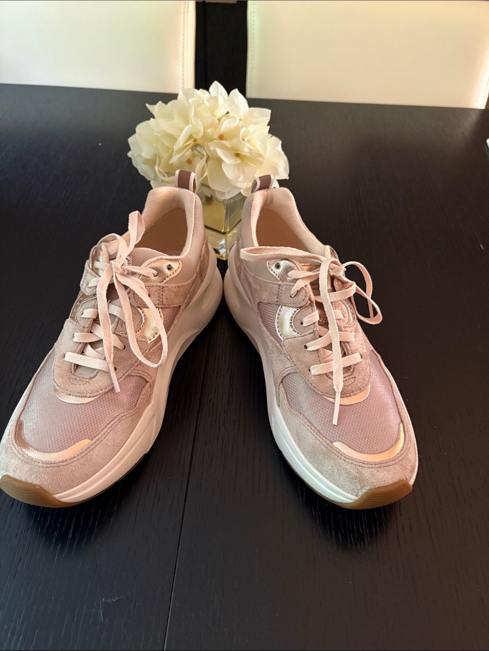 UGG Women's Blush Pink Lace-Up Sneakers
